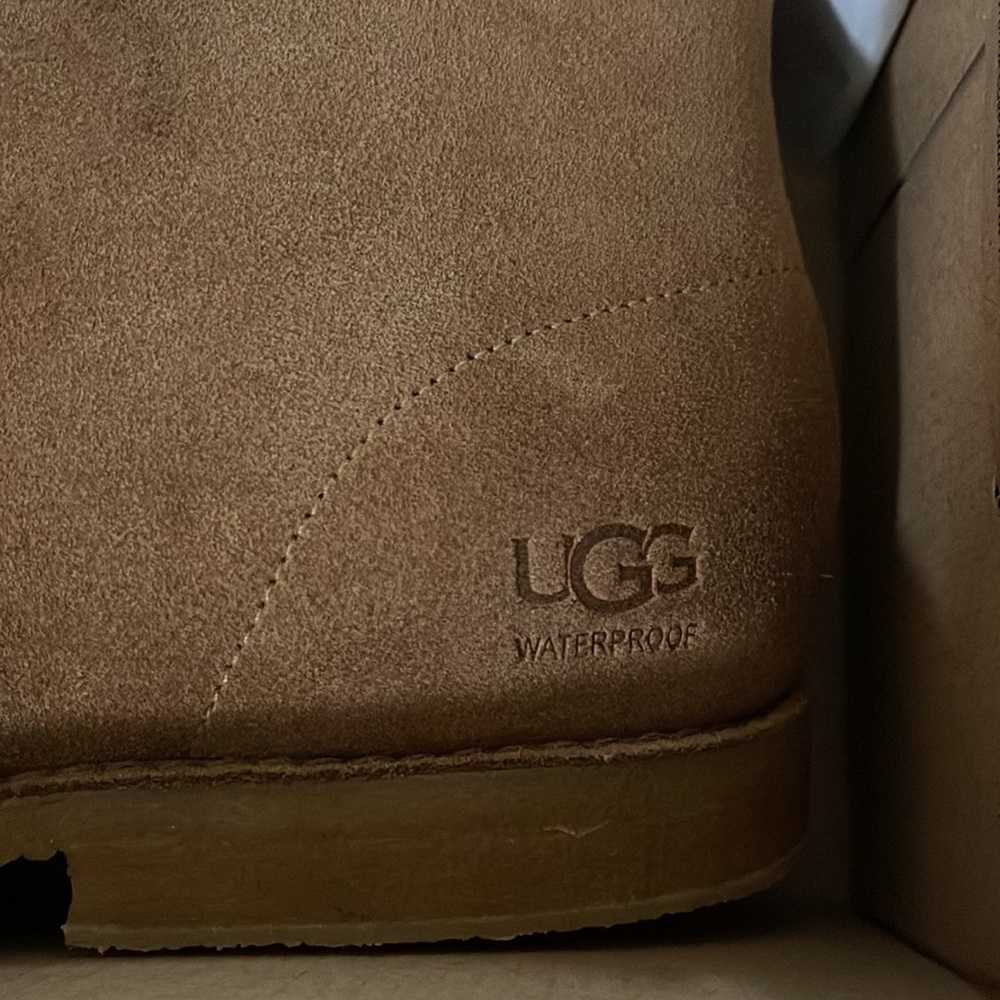NEW MENS UGG M LEIGHTON WP Chestnut size 12 $170 - Picture 3 of 5